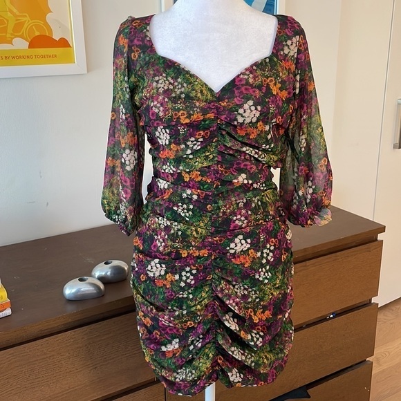 DESIGUAL FLORAL rushed dress - Picture 8 of 8